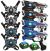 4 KidsTag Laserguns + 4 vesten zwart/blauw + 2 Targets