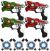 KidsTag Lasergame set - 4 Laserguns rood/groen + 4 Vesten
