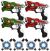 KidsTag Lasergame set - 4 Laserguns Rood/Groen + 4 Vesten