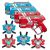 4 Connect laserguns Rood/Blauw + 4 Connect Vesten