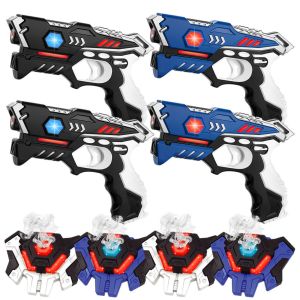 KidsTag Lasergame Set: 4 Laserpistolen + 4 Waterdamp Vesten