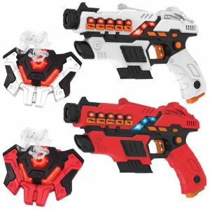 KidsTag Plus Lasergame Set: 2 Laserguns + 2 Waterdamp Vesten