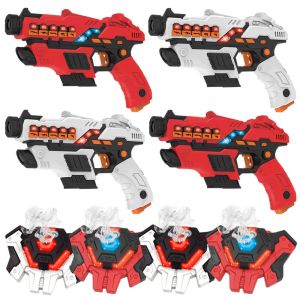KidsTag Plus lasergame set - 4x lasergun + 4x waterdamp vest
