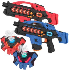 KidsTag Plus lasergame set: 2 lasergame geweren + 2 waterdamp vesten