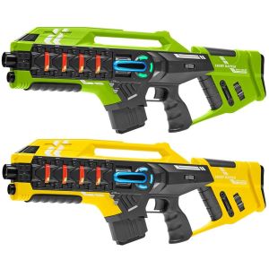 2 Light Battle Connect Anti-cheat Lasergame Mega Blasters - Groen/Geel