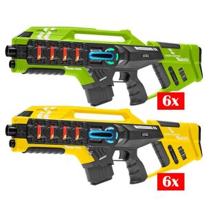 12 Light Battle Connect Mega Blasters - Geel/Groen