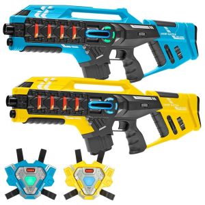 2 Connect Mega Blasters + 2 Connect Vesten - Blauw/Geel
