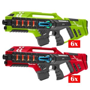 12 Light Battle Connect Mega Blasters  - Rood/Groen