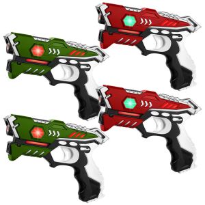 KidsTag Lasergame set - 4 Laserguns rood/groen
