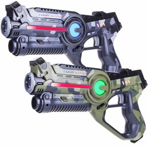 Light Battle Active Camo Laserguns - 2 pistolen Groen/Grijs