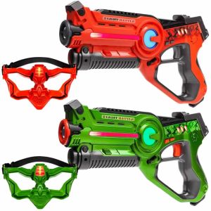 Light Battle Active lasergun set + 2 Maskers - Groen/Oranje