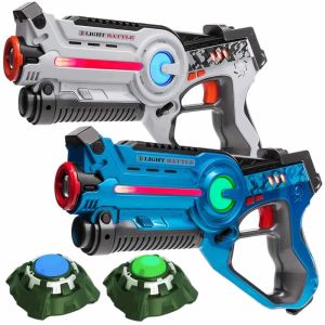 Active laserguns - blauw/wit - 2 pack + 2 targets