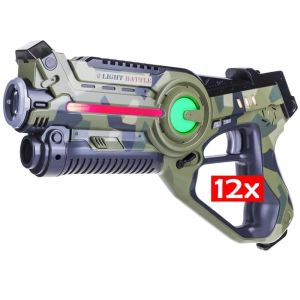 Light Battle Active Lasergame Set Voor Kinderen - Camo Groen - 12 Laserguns