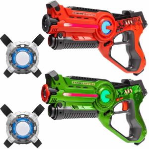 Active laserguns - oranje/groen - 2 pack + 2 vesten