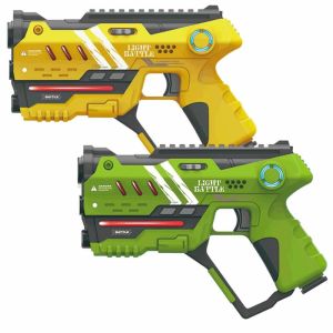 Anti-cheat laserguns - geel/groen - 2 pack