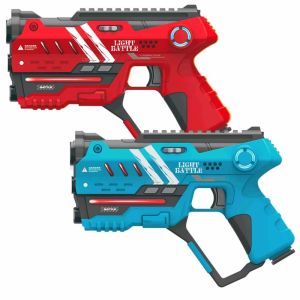 Anti-cheat laserguns - rood/blauw - 2 pack