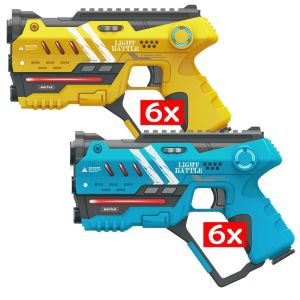Anti-cheat laserguns - geel/blauw - 12 pack