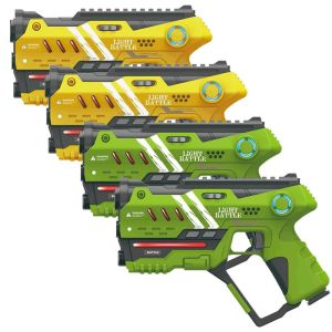 Anti-cheat laserguns - geel/groen - 4 pack