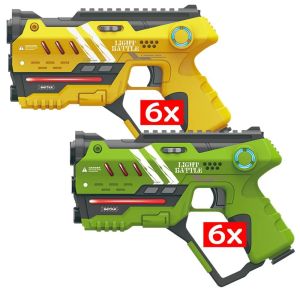 Anti-cheat laserguns - geel/groen - 12 pack