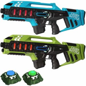 Anti-cheat Mega Blaster - blauw/groen - 2 pack + 2 targets