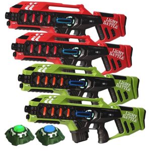 Anti-cheat Mega Blaster - groen/rood - 4 pack + 2 targets