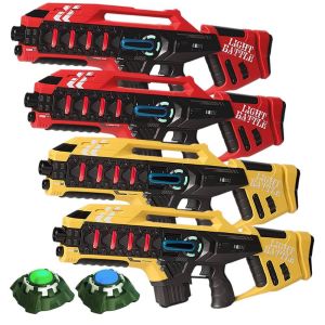 Anti-cheat Mega Blaster - geel/rood - 4 pack + 2 targets