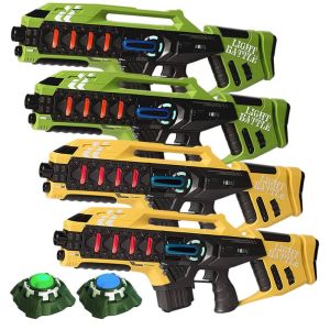 Anti-cheat Mega Blaster - geel/groen - 4 pack + 2 targets