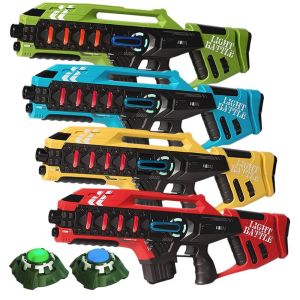 Anti-cheat Mega Blaster - rood/blauw/groen/geel - 4 pack + 2 targets