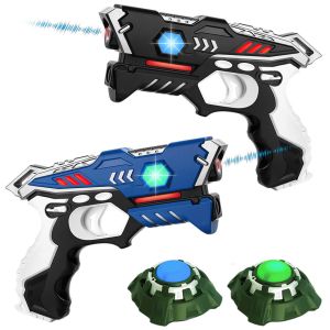 KidsTag Lasergame Set - 2 Laserguns + Targets - Zwart/Blauw