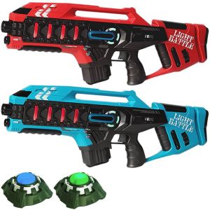 Anti-cheat Mega Blaster - blauw/rood - 2 pack + 2 targets