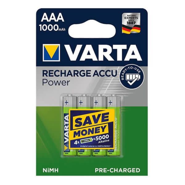 geweer Verschuiving positie Varta AAA oplaadbare batterijen 4 stuks