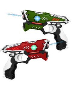 KidsTag Lasergame set - 2 Laserpistolen rood/groen