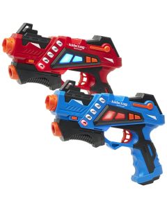 2 KidsTag Recharge P1 oplaadbare laserguns rood/blauw