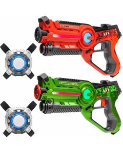 Active laserguns - oranje/groen - 2 pack + 2 vesten