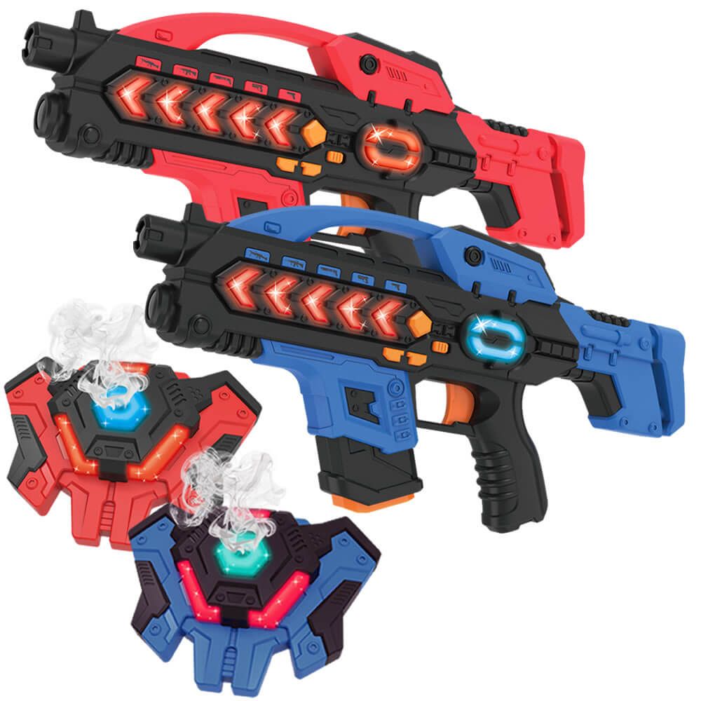 de studie Willen Aardbei KidsTag Plus lasergame set kopen? 2 geweren + 2 vesten